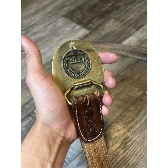 Tucson Arizona Cactus Stagecoach Fort Vintage Belt Buckle Brass - Picture 3 of 5